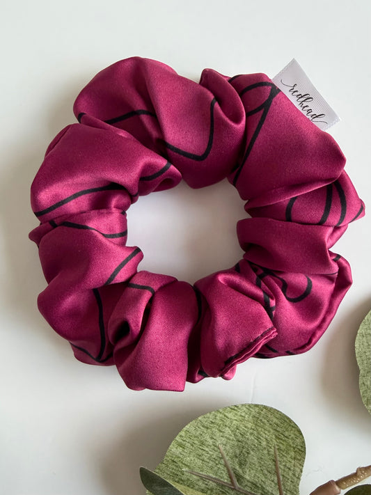 Mauve Burgundy satin